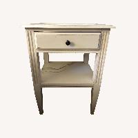 Ethan Allen White Wood Nightstand