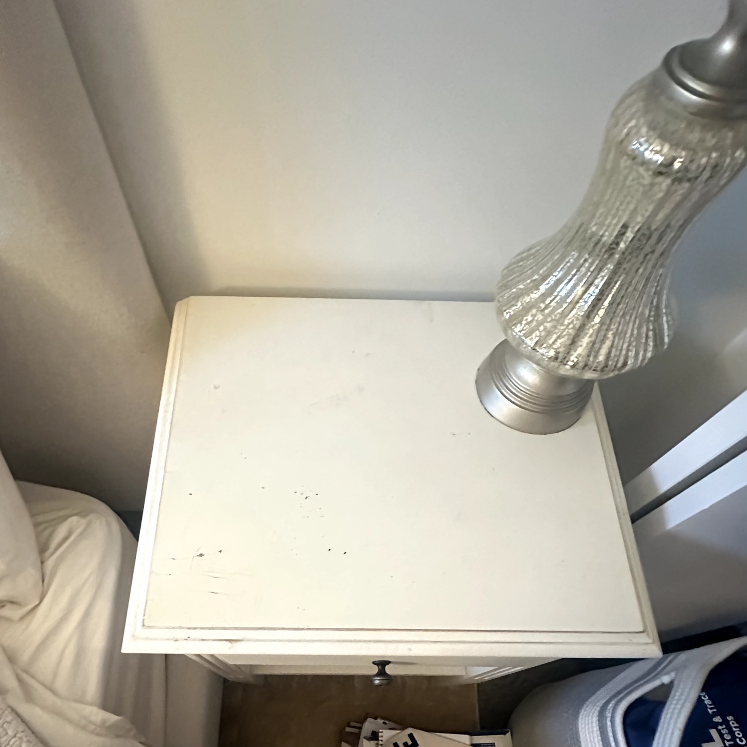 Ethan Allen White Wood Nightstand - image-4