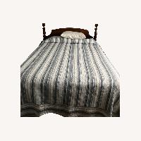 Vintage/Antique Dark Brown Wood Queen Bed