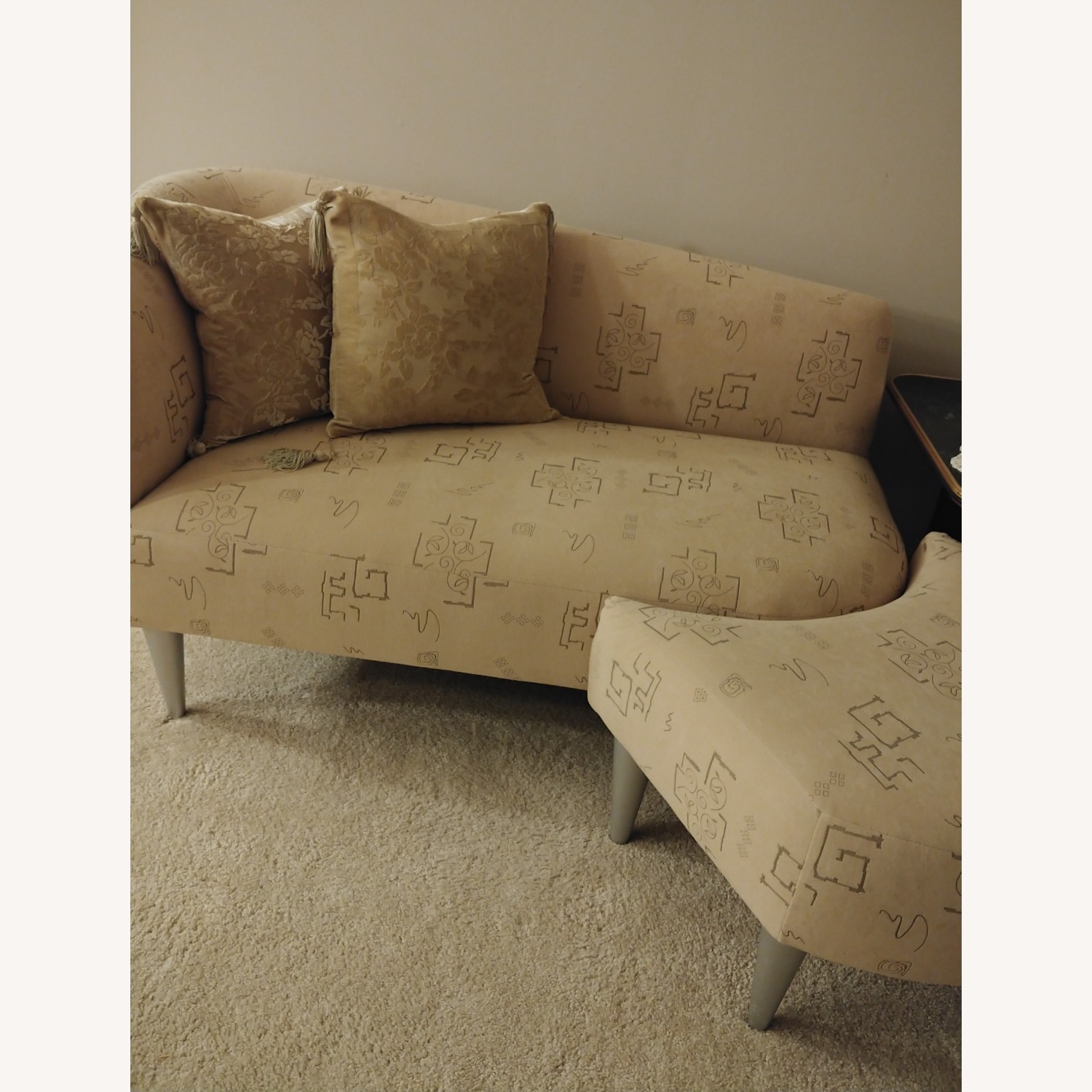 Quebec 59 Furniture Natural Fabric Chaise Lounge - image-1