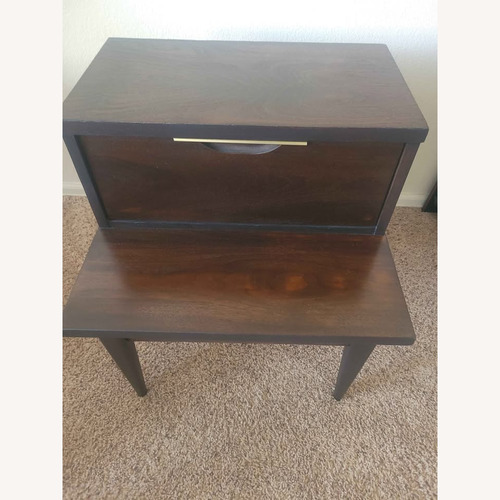 Used Judith C Mclaughlin Dark Brown Wood Side Table for sale on AptDeco
