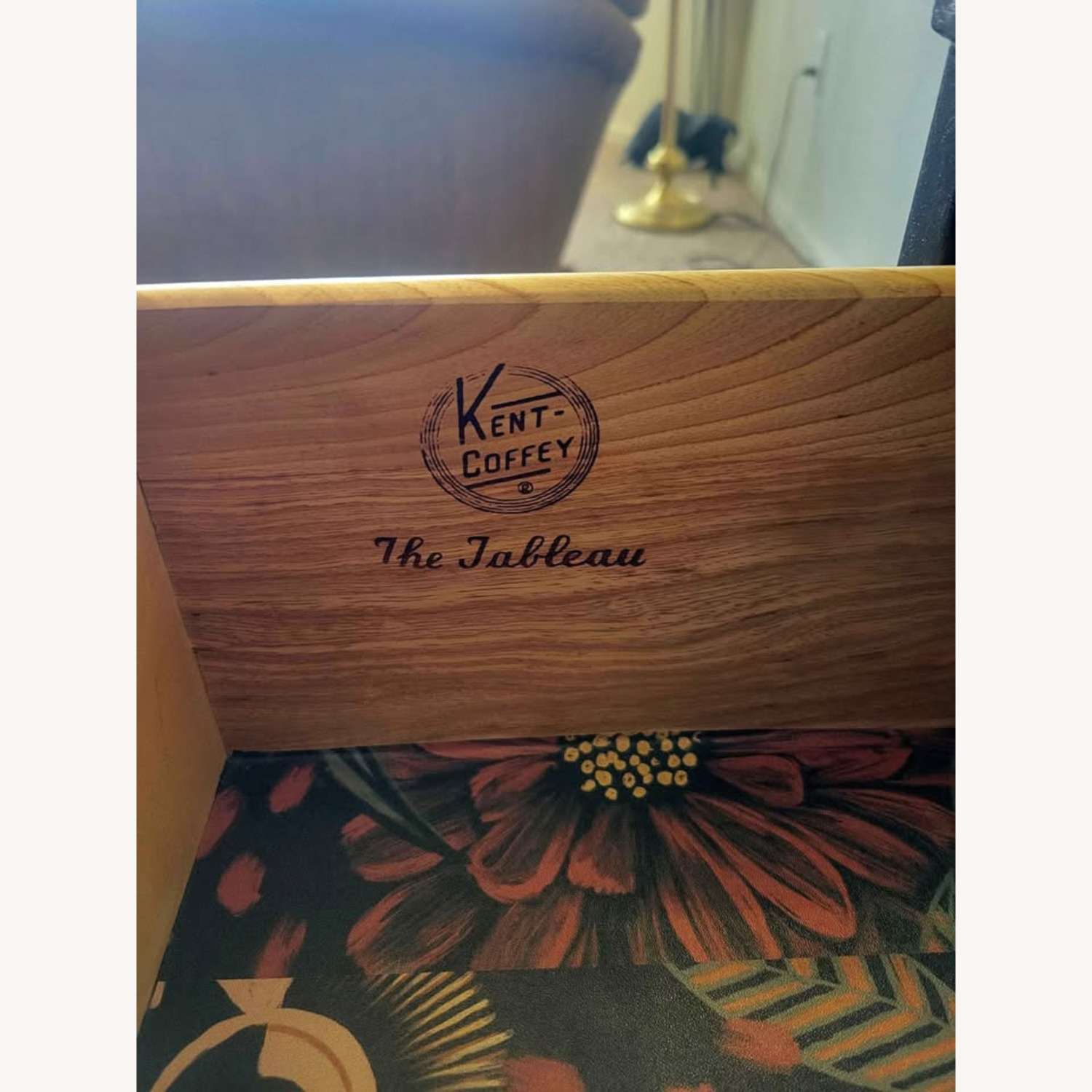 Judith C Mclaughlin Dark Brown Wood Side Table - image-2