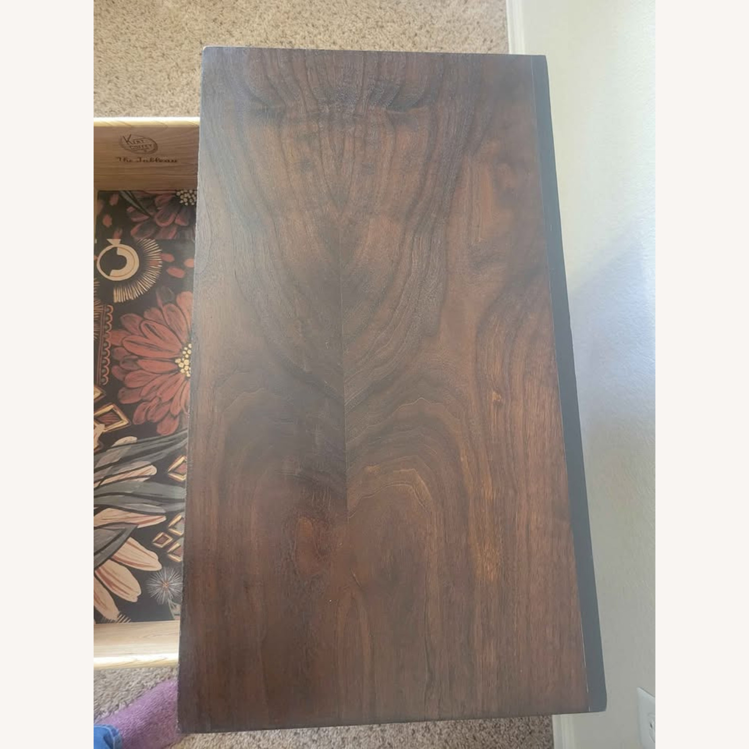 Judith C Mclaughlin Dark Brown Wood Side Table - image-3