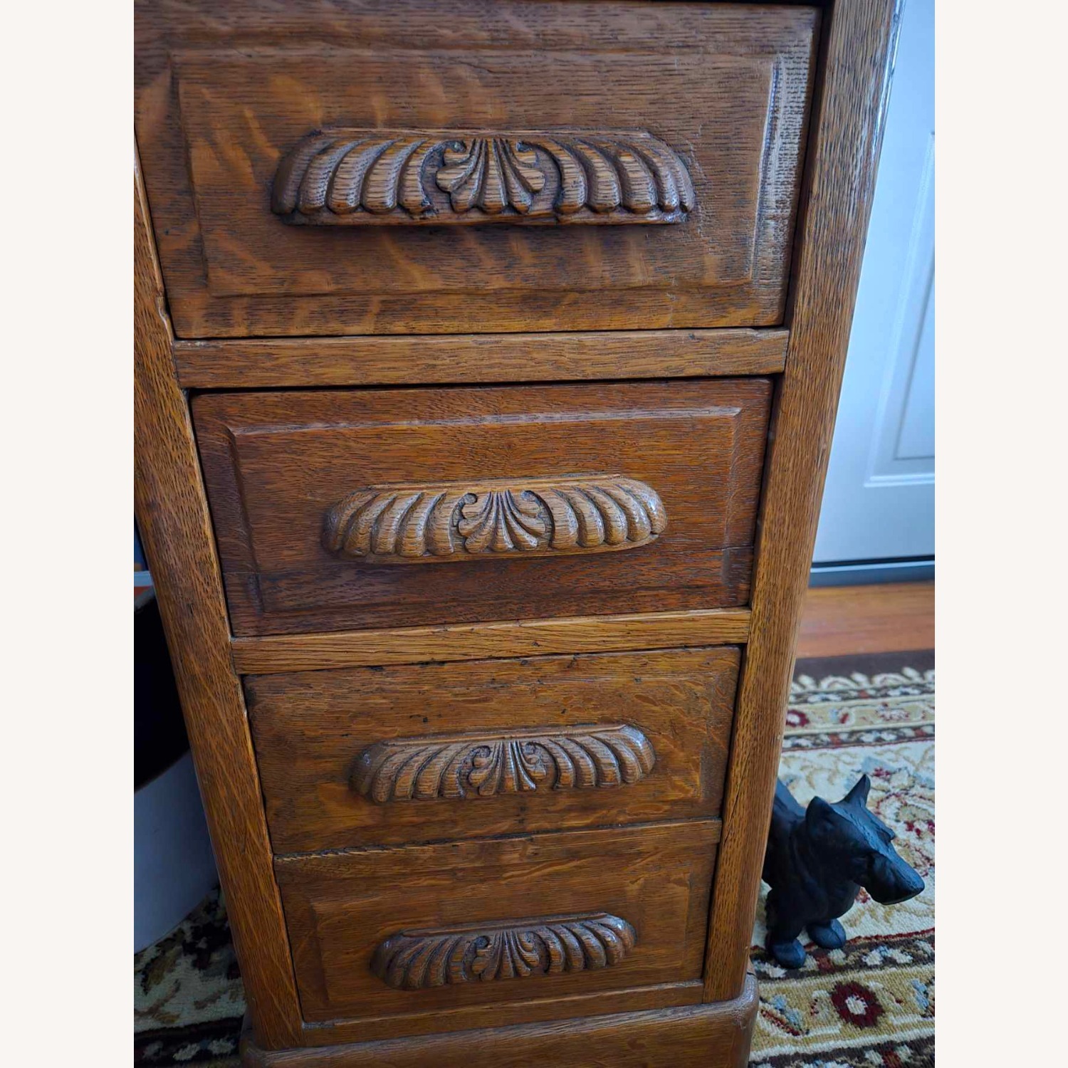 Vintage/Antique Dark Brown Wood Desk - image-6