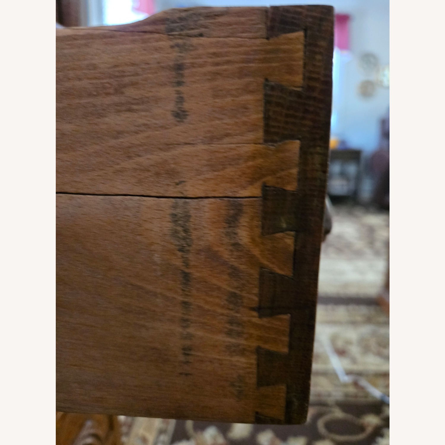 Vintage/Antique Dark Brown Wood Desk - image-3