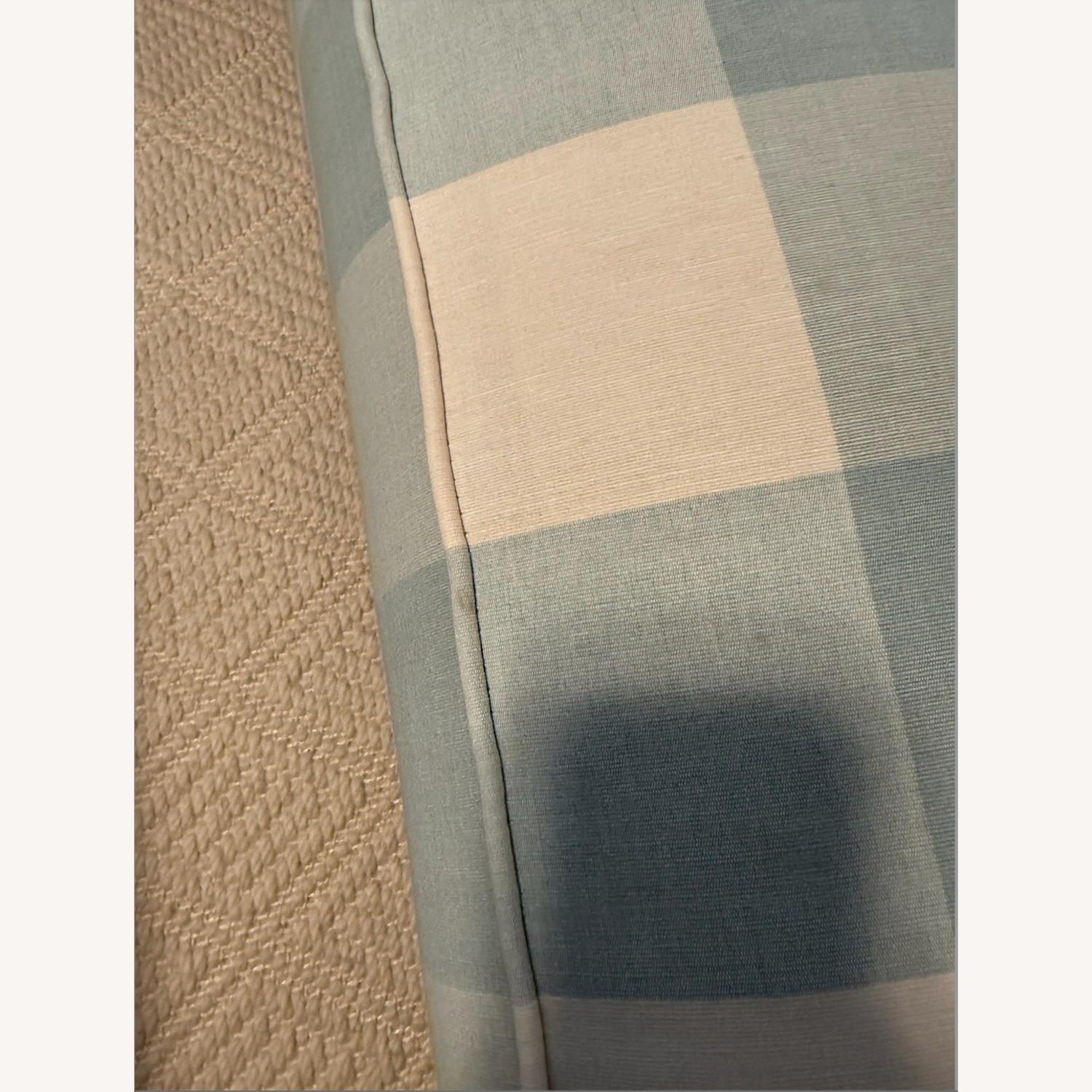 Ballard Designs Blue Fabric 3+ Seater Sofa - image-3