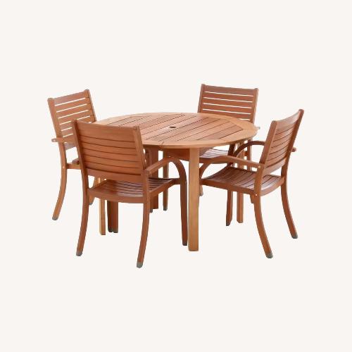Used Home Depot Amazonia Eucalyptus Dining Set for sale on AptDeco