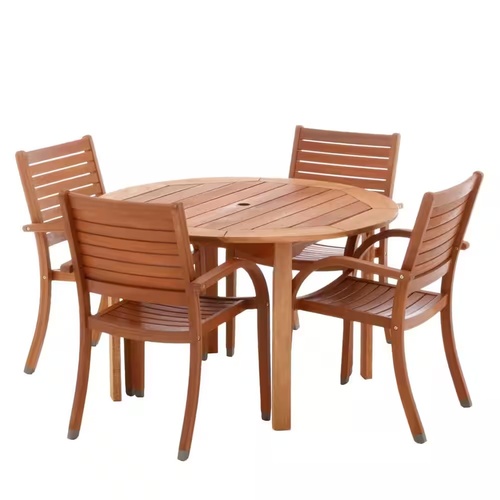 Used Home Depot Amazonia Eucalyptus Dining Set for sale on AptDeco