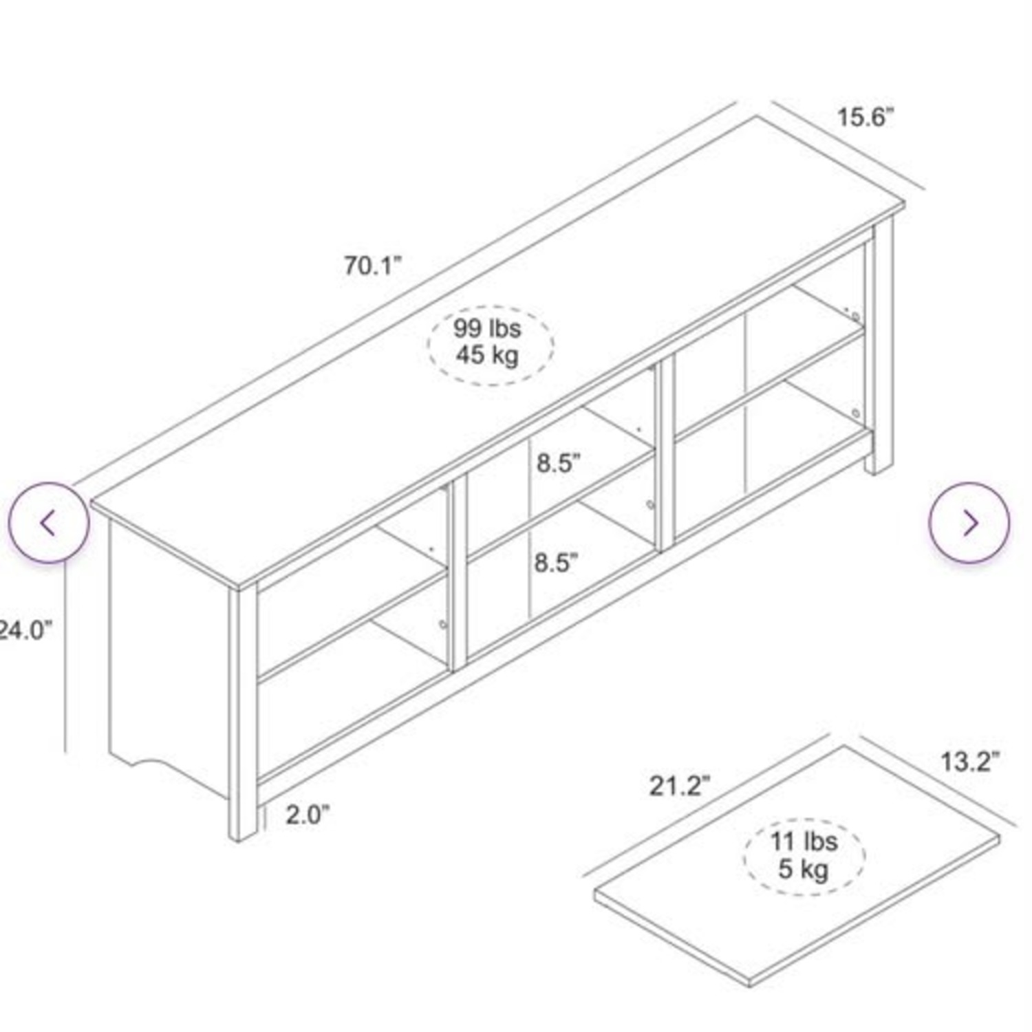 Wayfair Natural Wood Media Storage - image-2