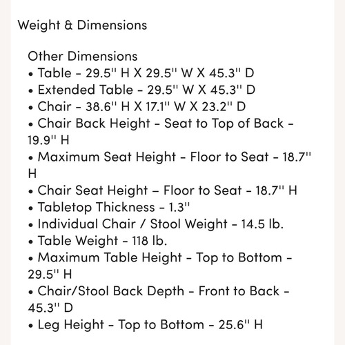 Used 4 Cushion Seat Dining Set for sale on AptDeco