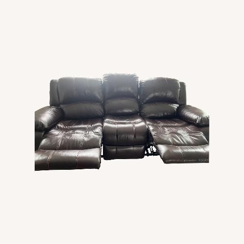 Used Dark Brown Leather Couch for sale on AptDeco