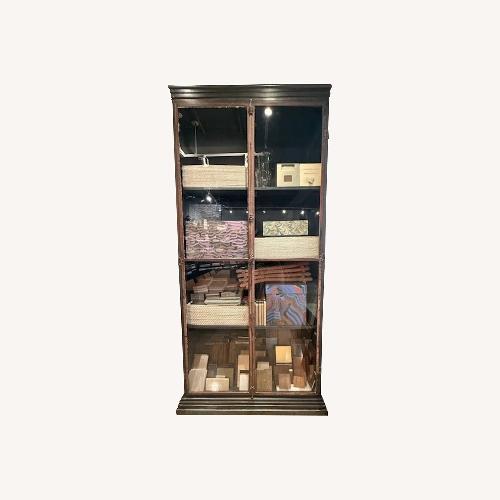 Used Vintage/Antique Finds Dark Brown Metal Armoire for sale on AptDeco