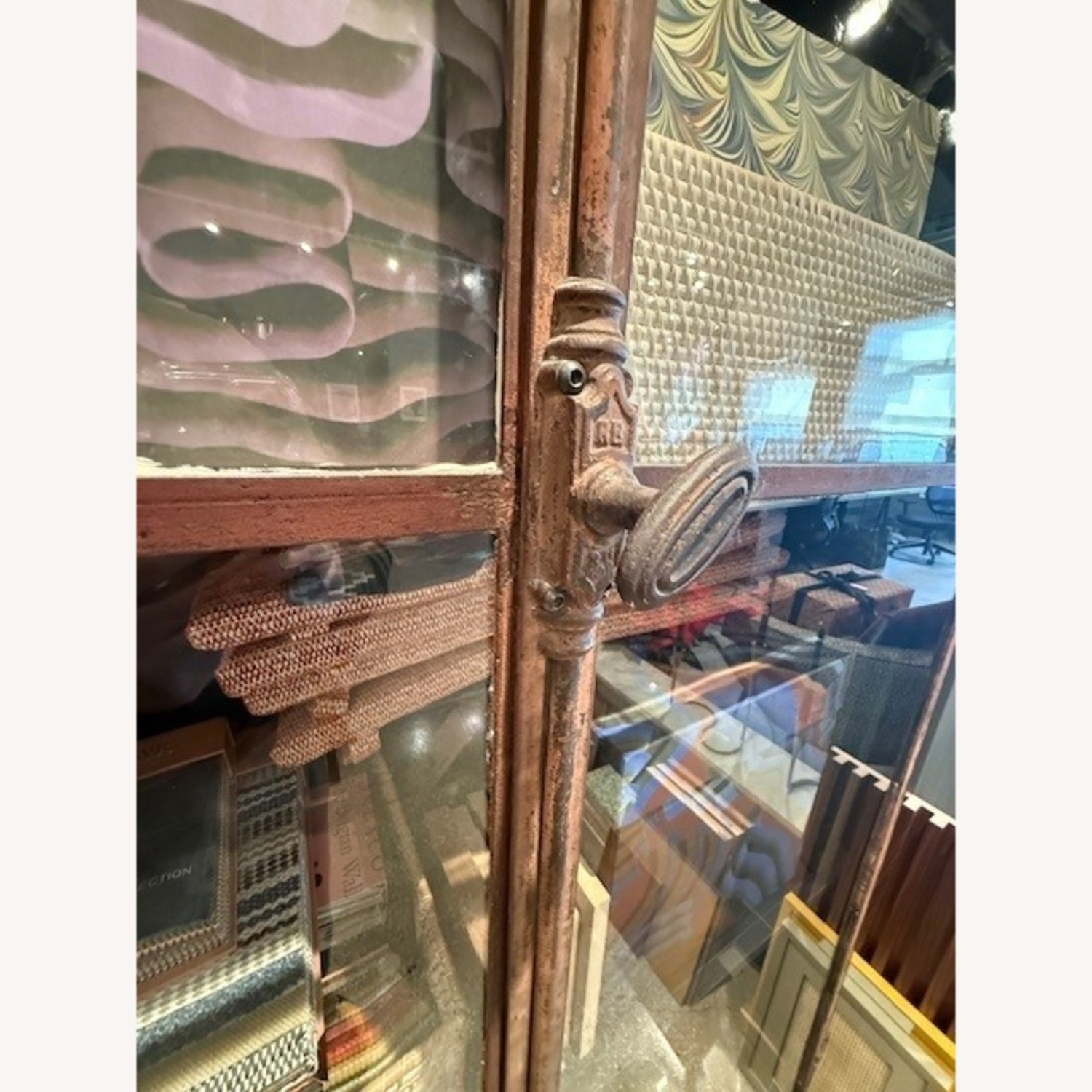 Vintage/Antique Finds Dark Brown Metal Armoire - image-4