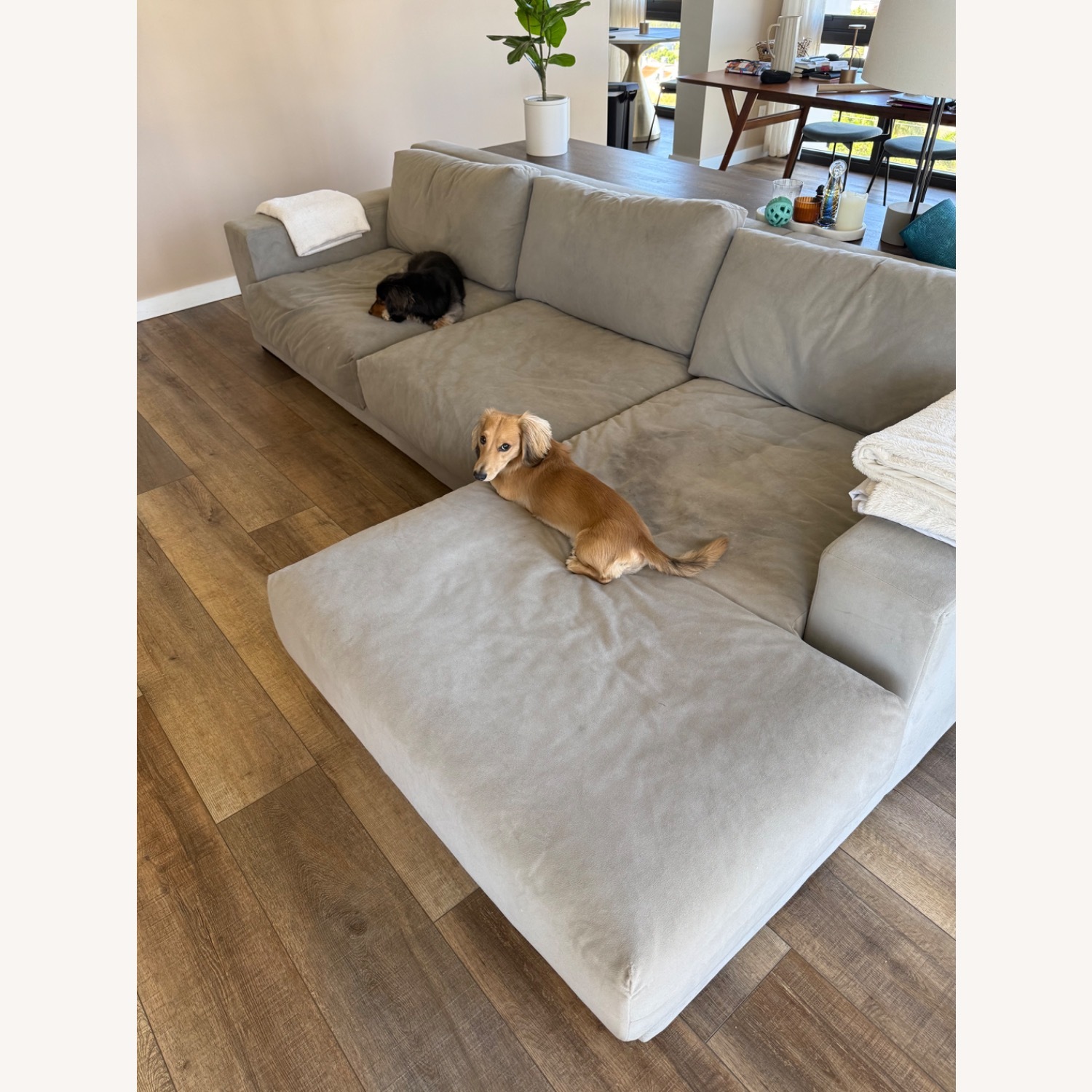 West Elm Dalton 2-Piece Chaise Sectional 121” - image-2