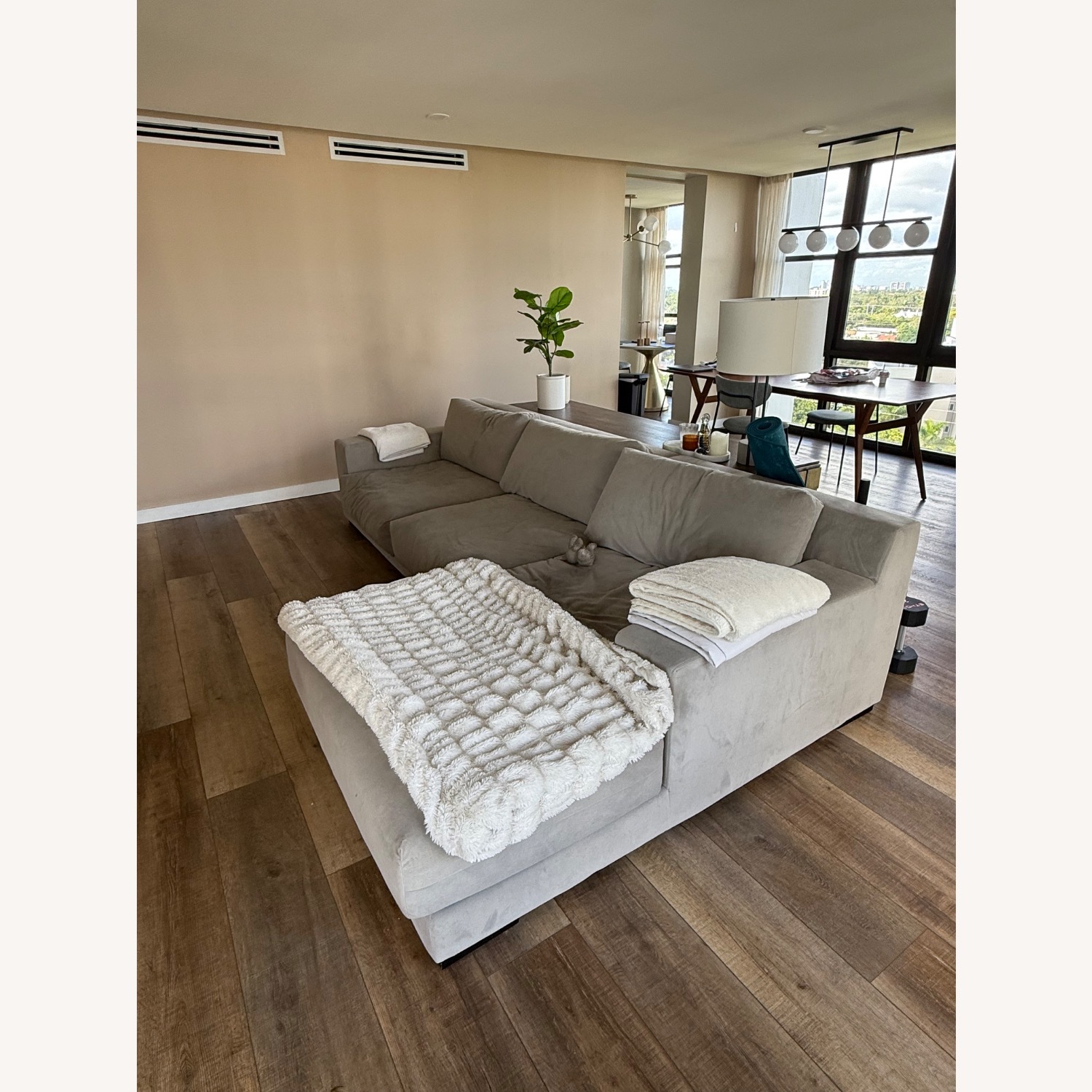 West Elm Dalton 2-Piece Chaise Sectional 121” - image-1