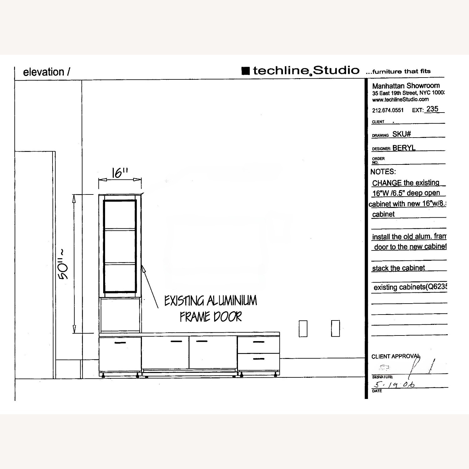 Techline Low Cabinet with Shelves - image-2