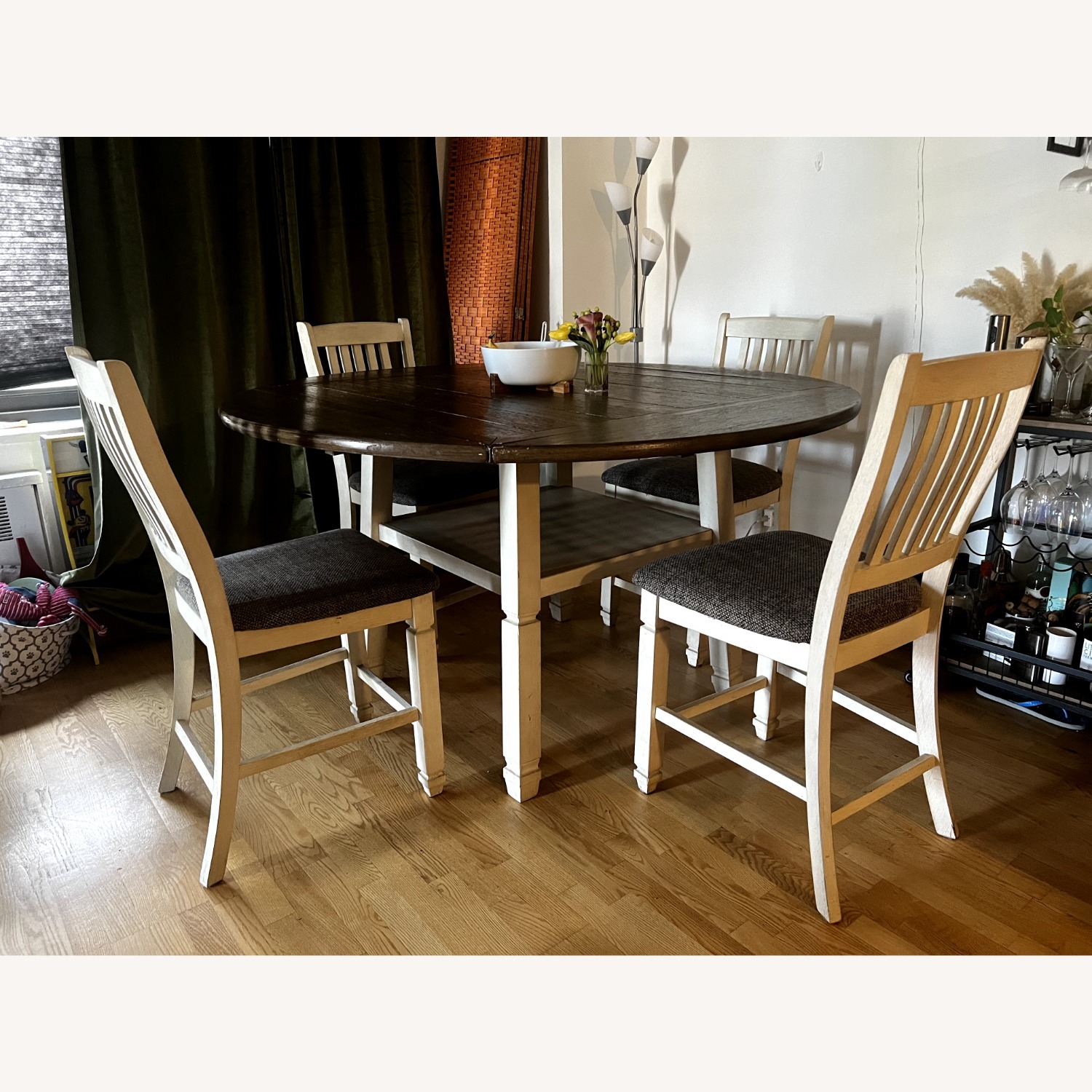 Ashley Furniture Natural Wood Dining Set - image-1