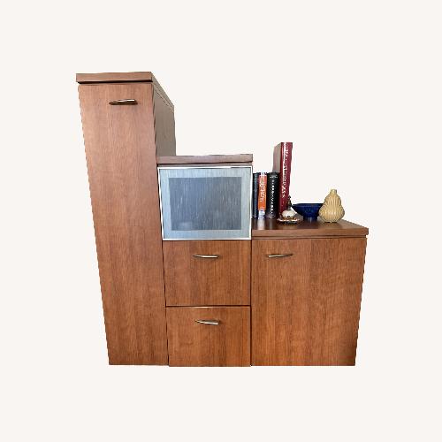 Used Techline Furniture Cherry Wood Case for sale on AptDeco