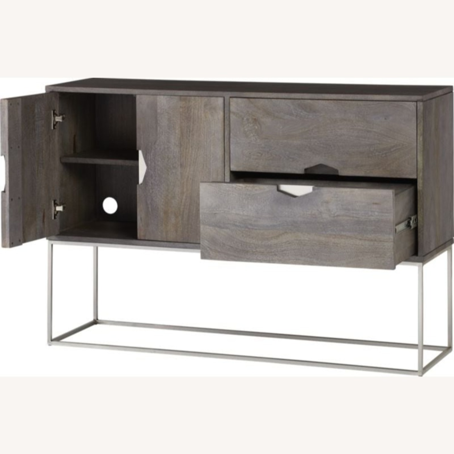 CB2 Smythe Console Dark Brown Wood Sideboard - image-1
