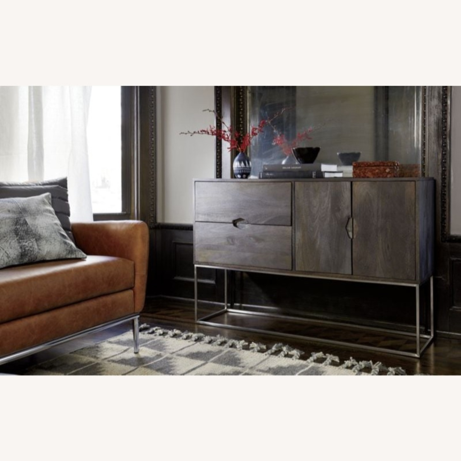 CB2 Smythe Console Dark Brown Wood Sideboard - image-2