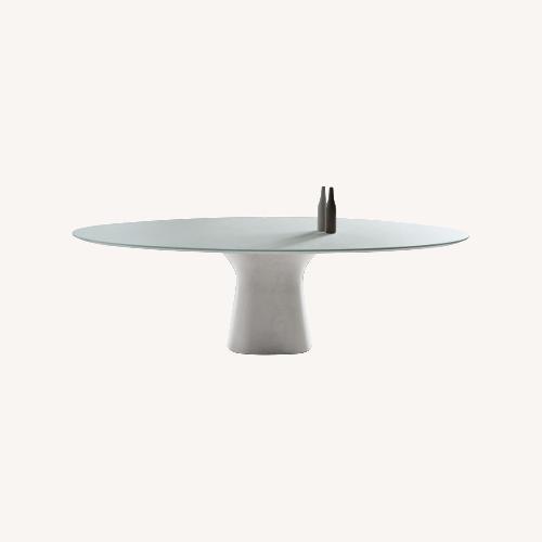 Used Bontempi White Oval Dining Table for sale on AptDeco