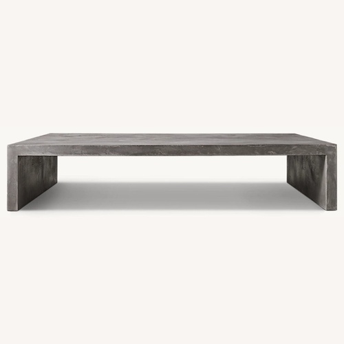 Used Restoration Hardware Black Concrete Coffee Table for sale on AptDeco