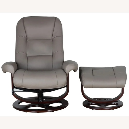 Used Dark Gray Leather Recliner for sale on AptDeco