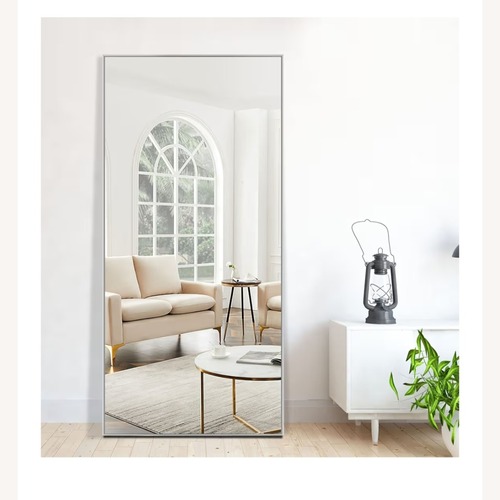 Used Silver Mirrored Glass Wall Mirror for sale on AptDeco