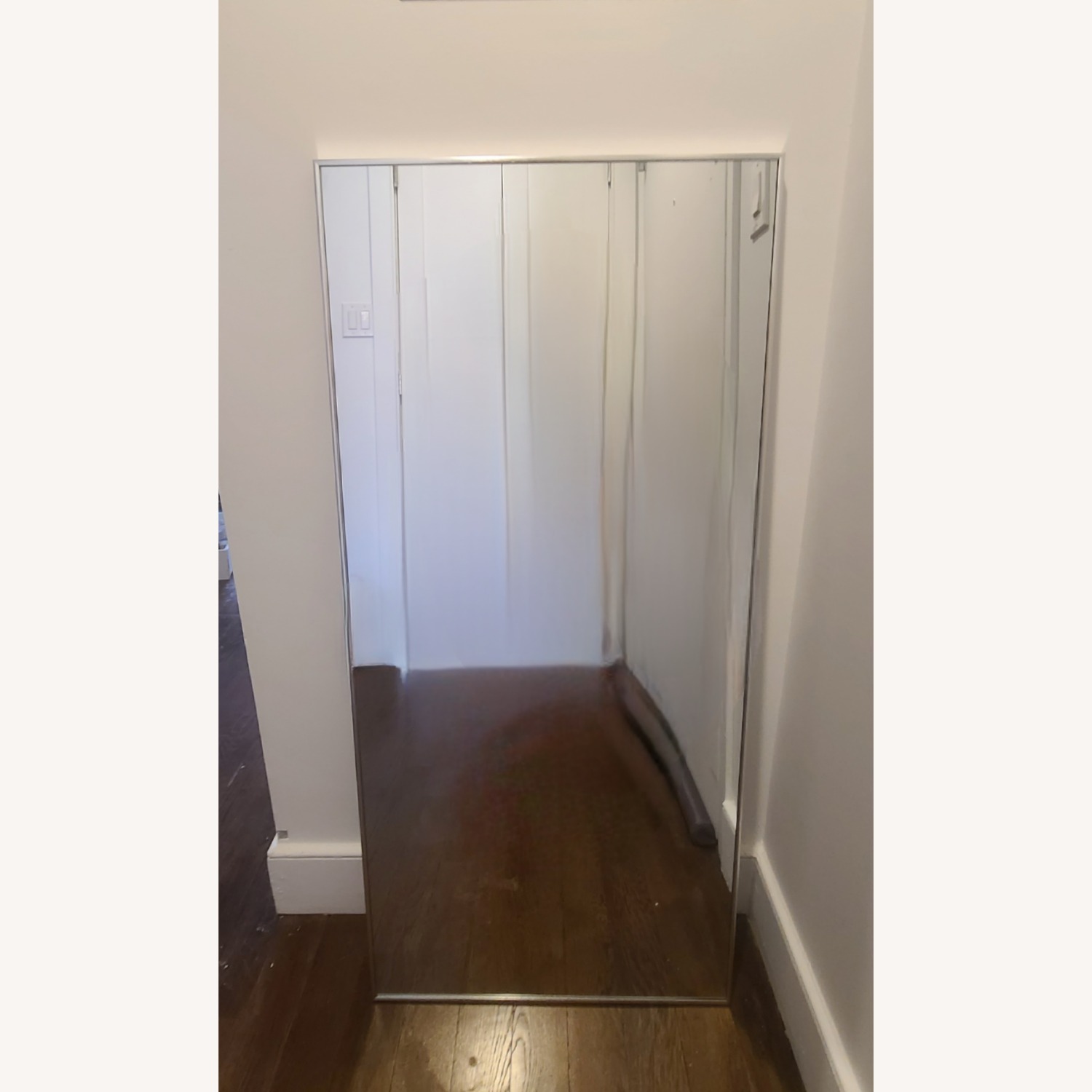 Silver Mirrored Glass Wall Mirror - image-2