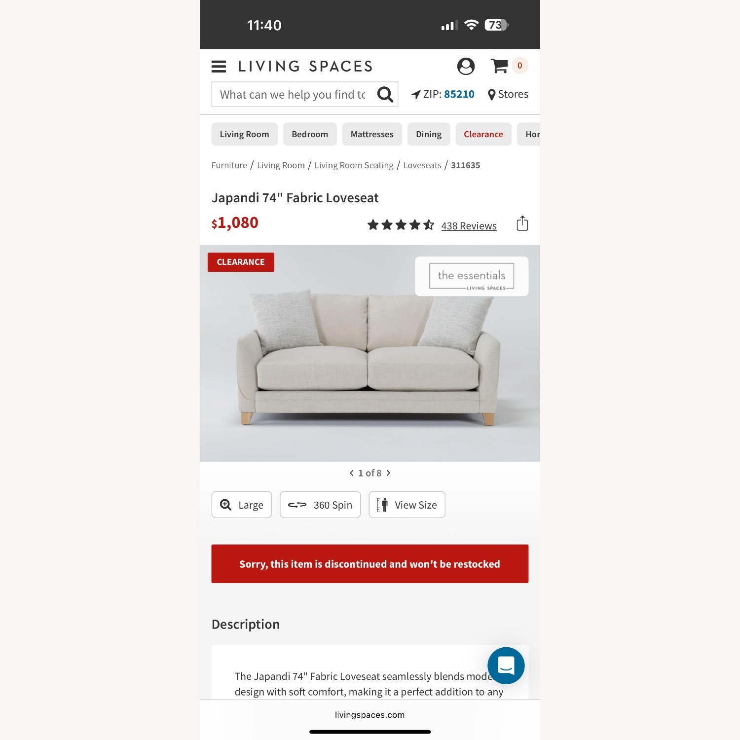 Living Spaces Japandi Loveseat - image-5