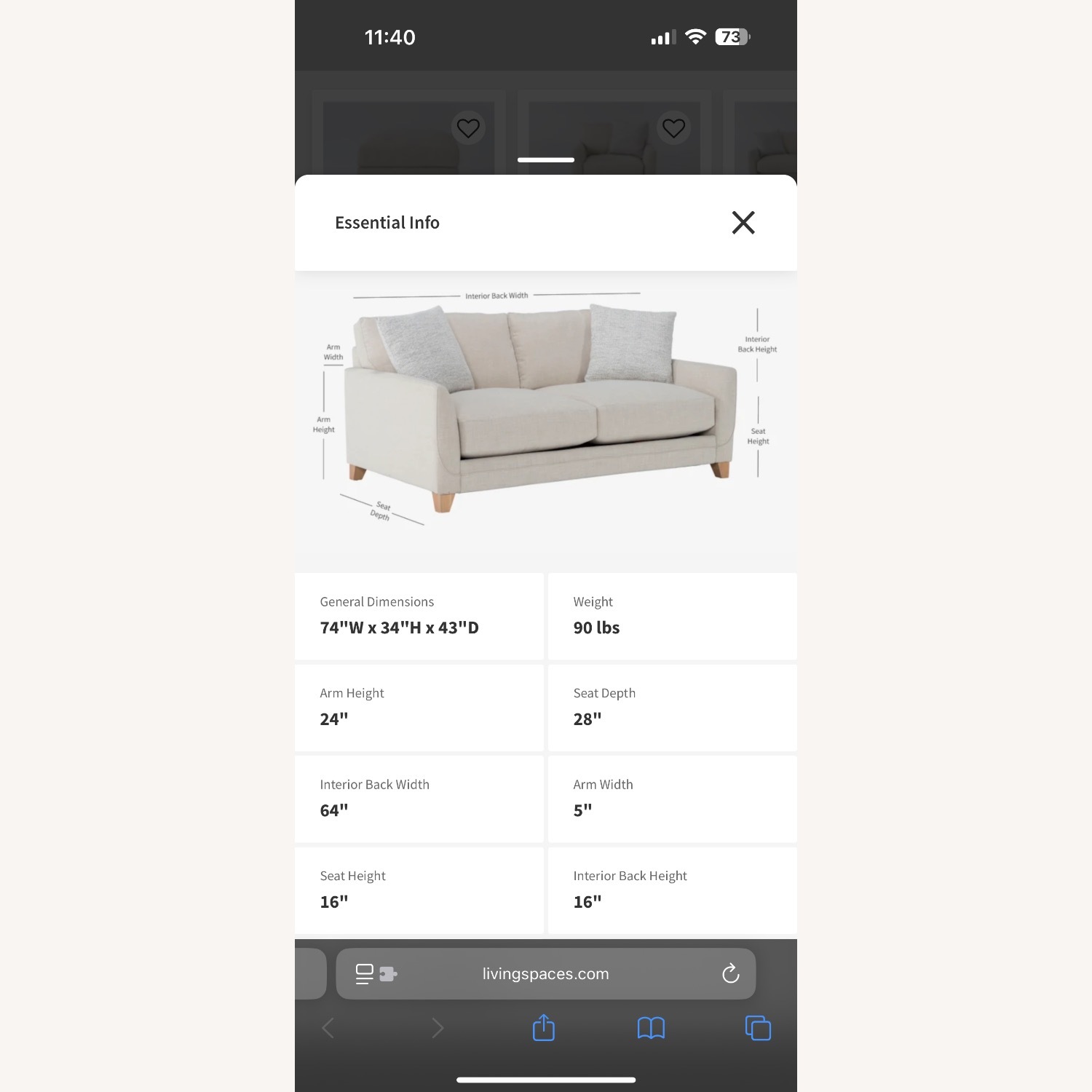 Living Spaces Japandi Loveseat - image-6
