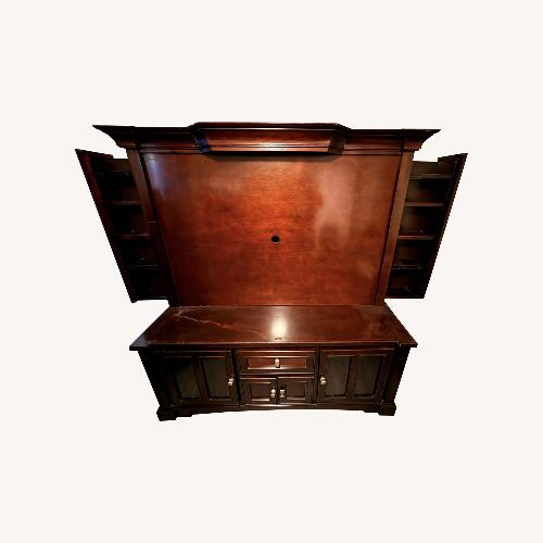 Used Light Brown Wood Media Storage for sale on AptDeco