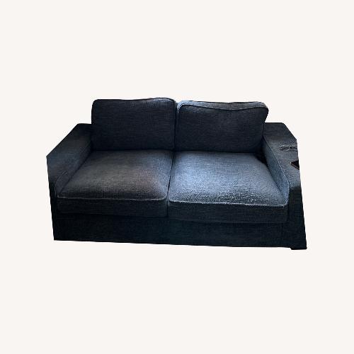Used Blue Fabric 2 Seater Sofa for sale on AptDeco