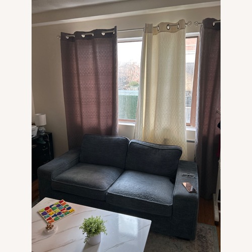 Used Blue Fabric 2 Seater Sofa for sale on AptDeco