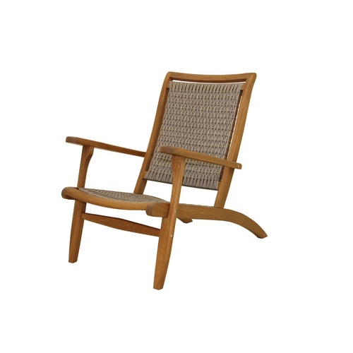 Used Outdoor Lounge Chair - Wood Frame With Wicker for sale on AptDeco