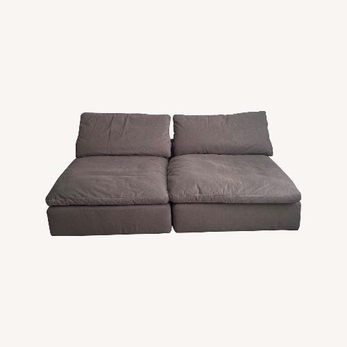 Used Bob's Discount Furniture Light Gray 2 Seater Sofa for sale on AptDeco