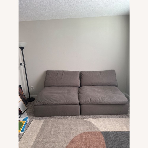 Used Bob's Discount Furniture Light Gray 2 Seater Sofa for sale on AptDeco