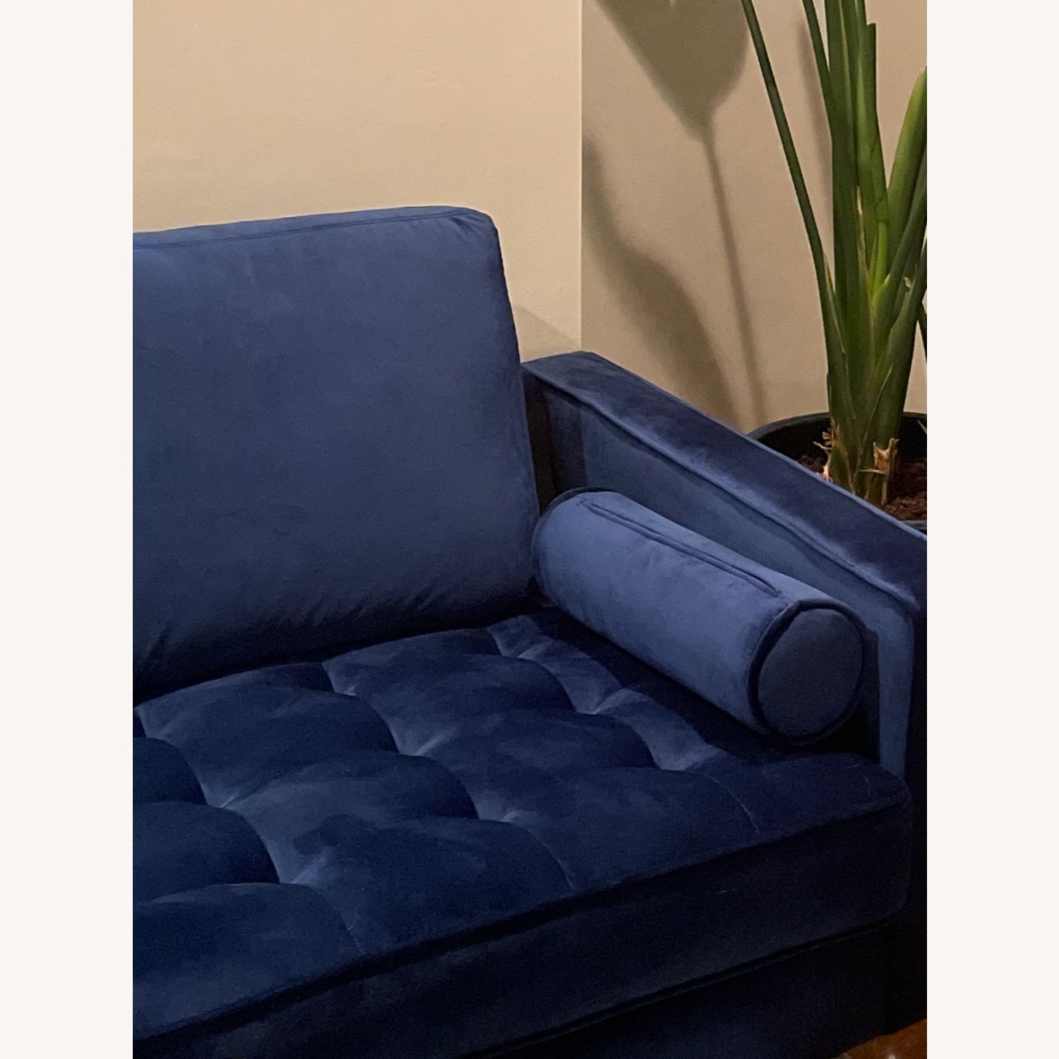 AllModern Blue Geo 84" Upholstered Sofa - image-2