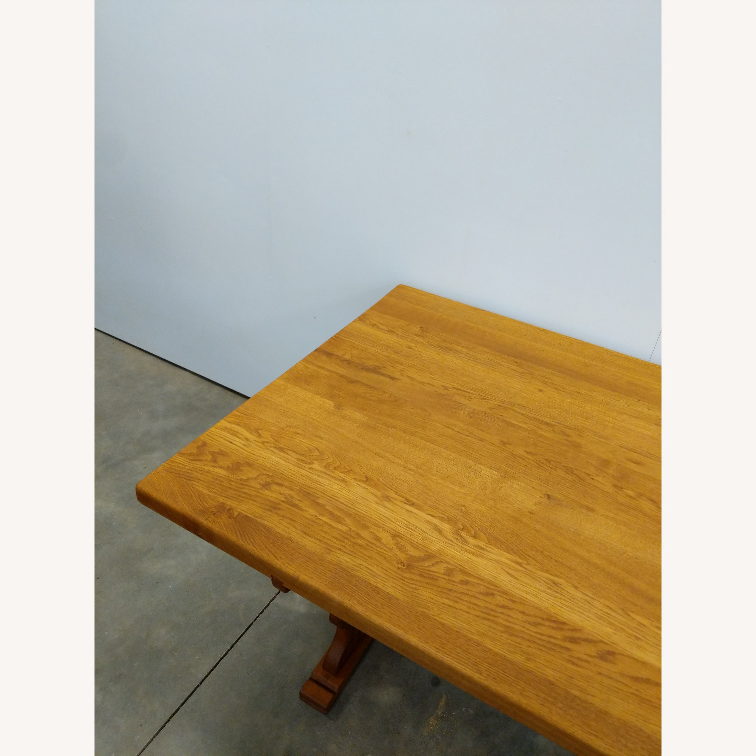 Vintage Danish Oak Trestle Dining Table - image-3