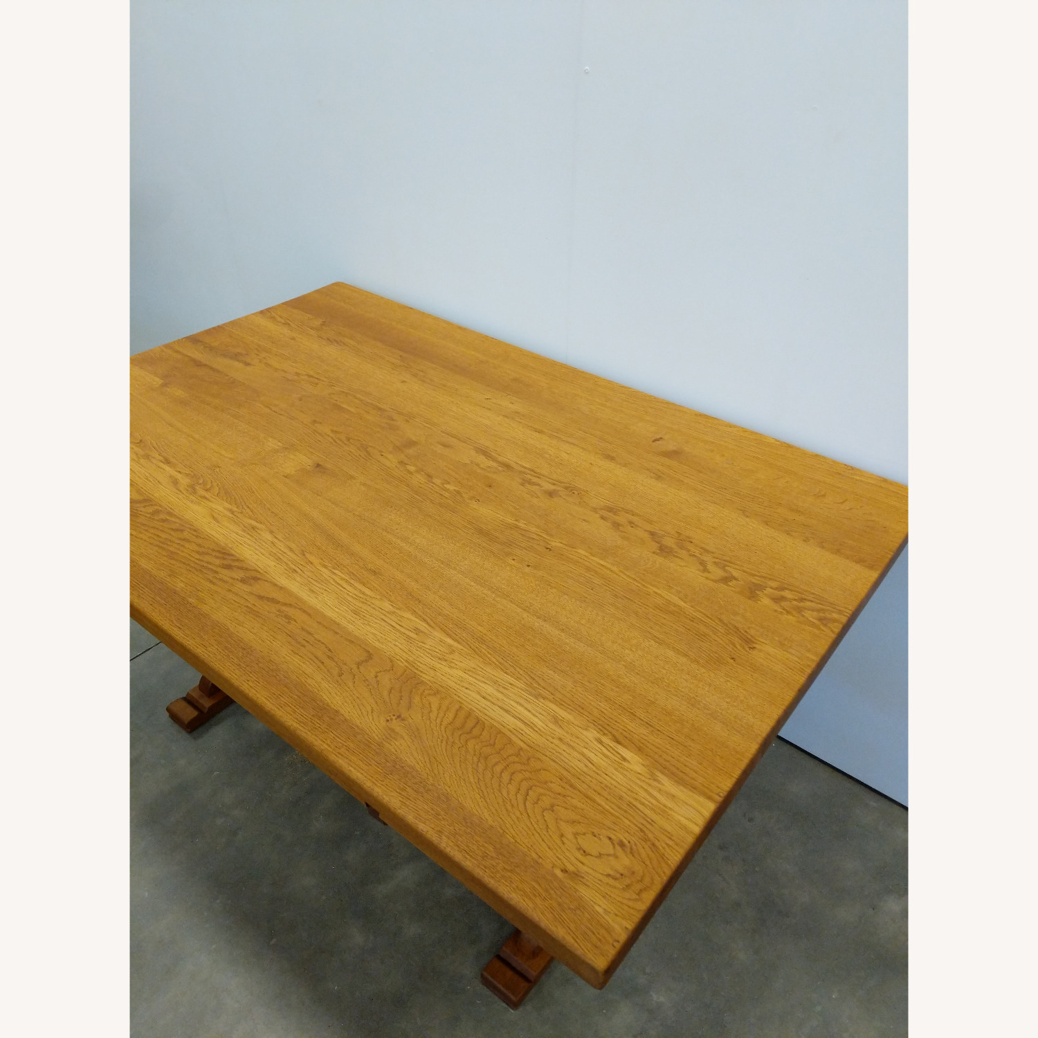 Vintage Danish Oak Trestle Dining Table - image-6