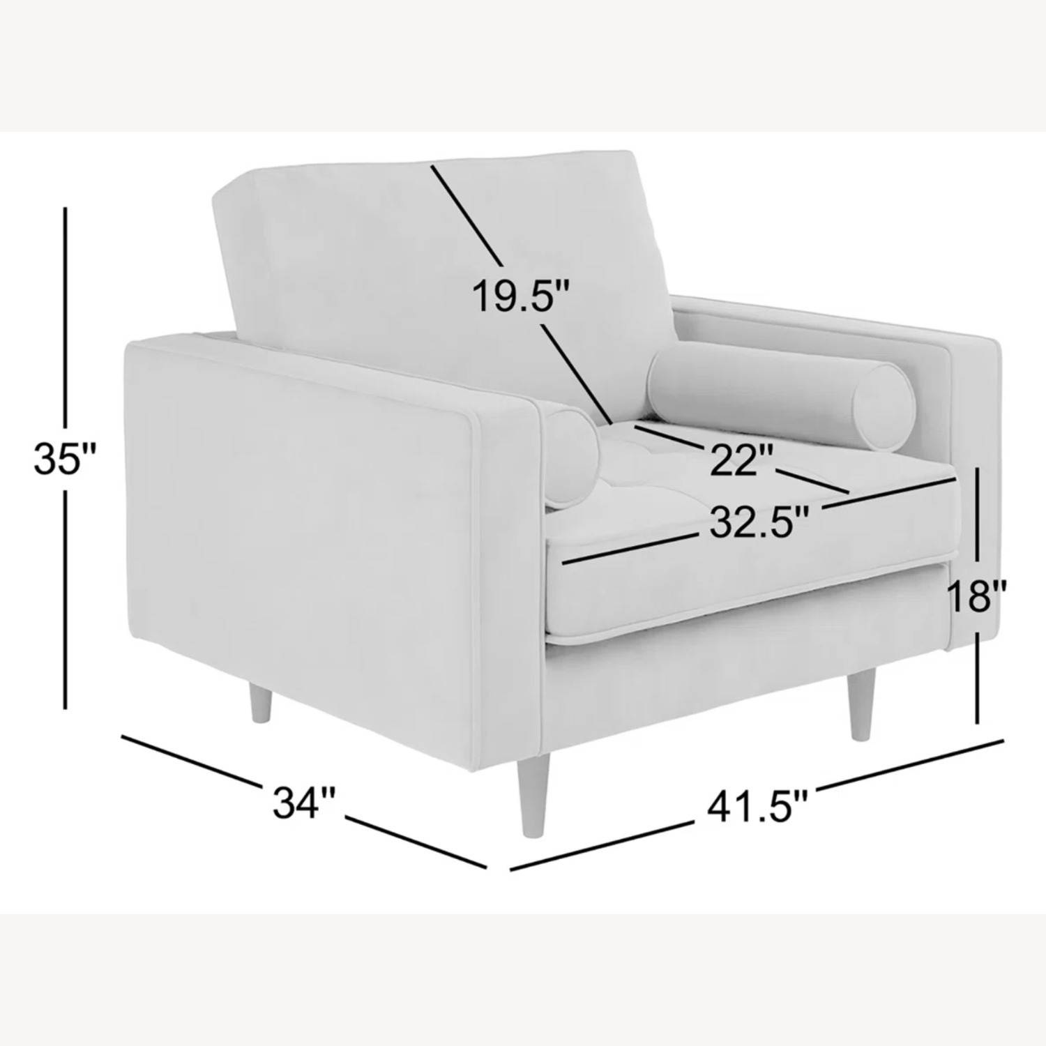 AllModern Geo Upholstered Armchair - image-3