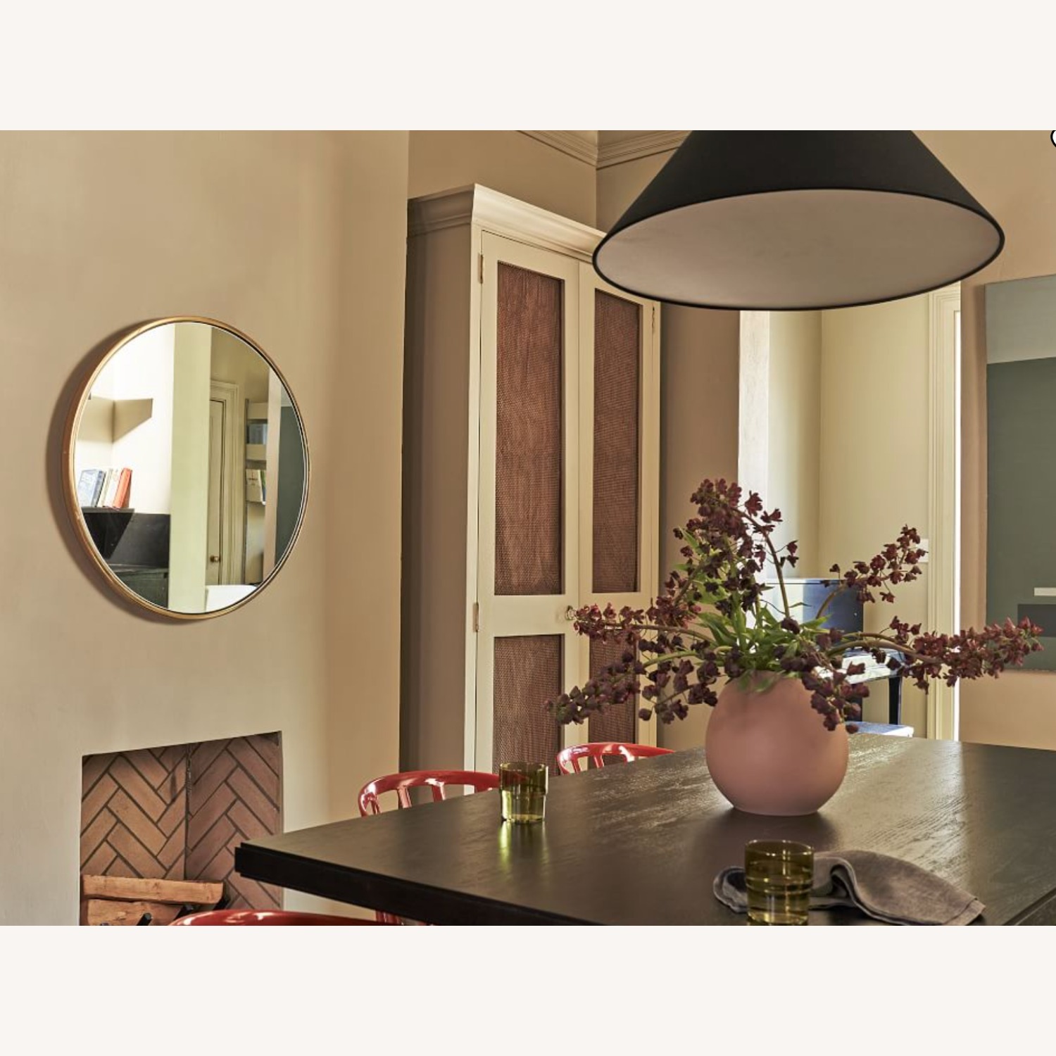 West Elm Brass Wall Mirror - image-2