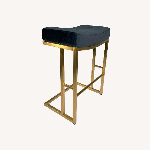 Used Bernadetta 26" Counter Height Brass Stainless Steel BarstoolS for sale on AptDeco