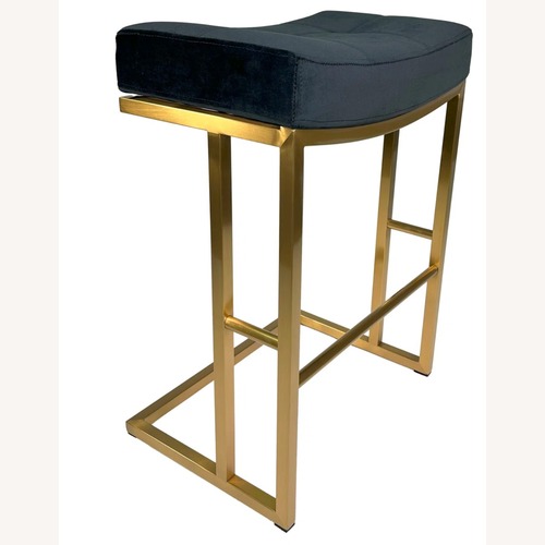 Used Bernadetta 26" Counter Height Brass Stainless Steel BarstoolS for sale on AptDeco