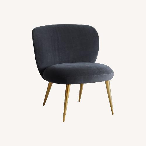 Used West Elm Navy Ginger Slipper Chairs for sale on AptDeco