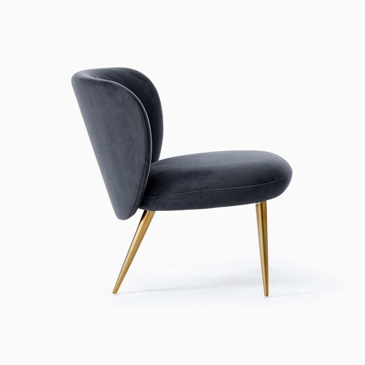 West Elm Navy Ginger Slipper Chairs - image-1