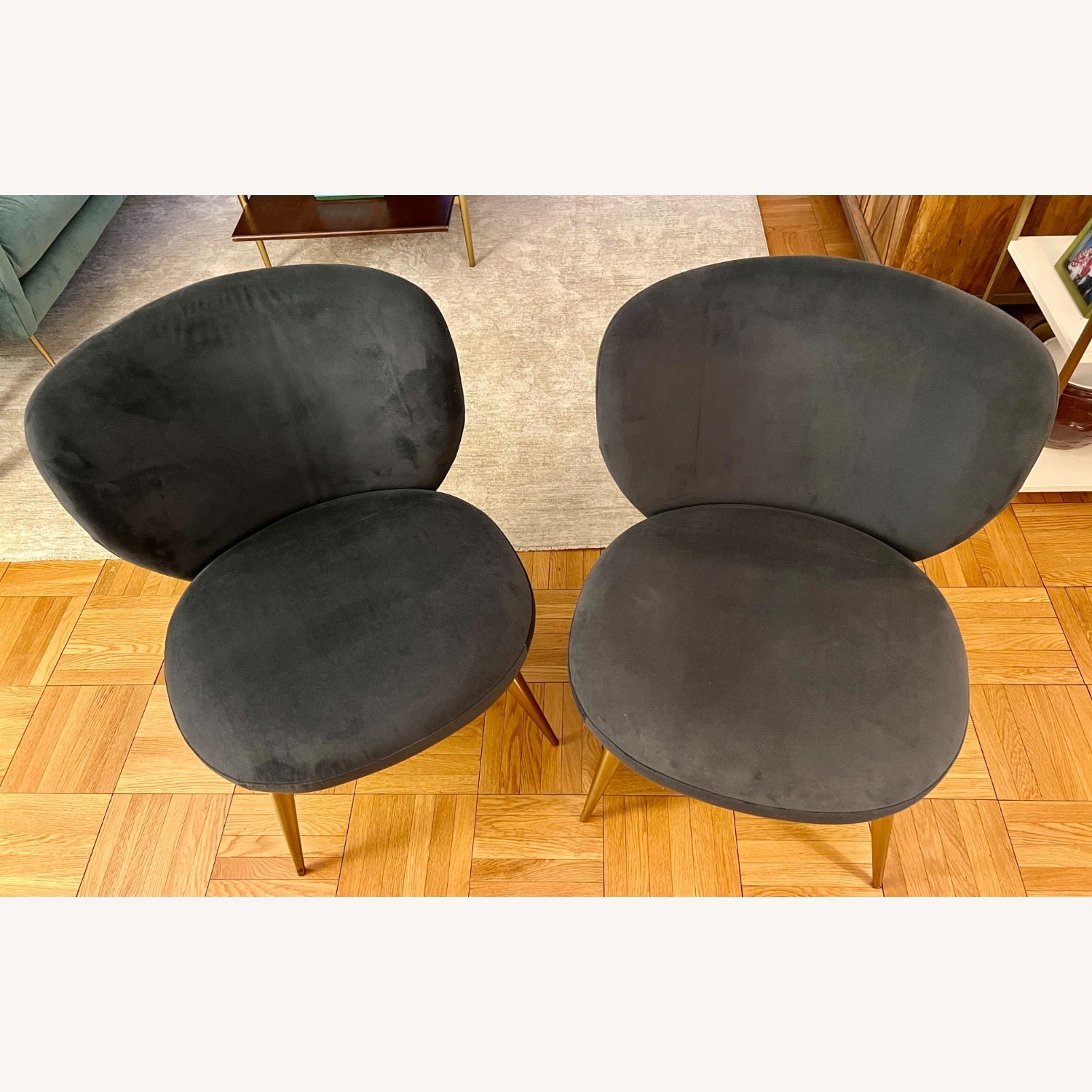 West Elm Navy Ginger Slipper Chairs - image-2