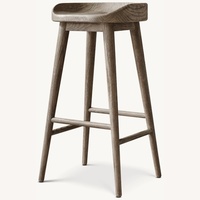 Restoration Hardware Light Gray Wood Stools