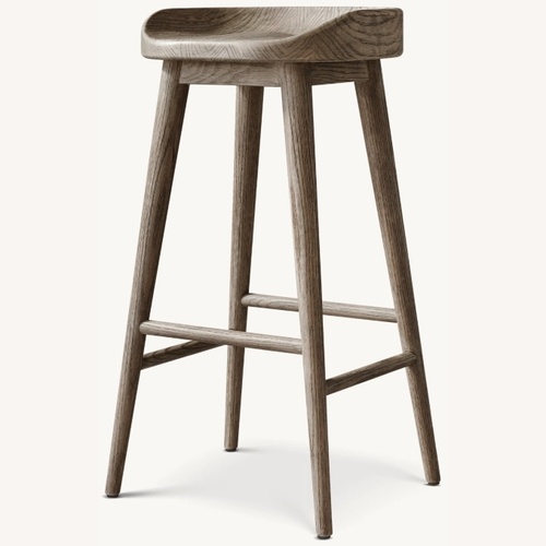 Used Restoration Hardware Light Gray Wood Stools for sale on AptDeco