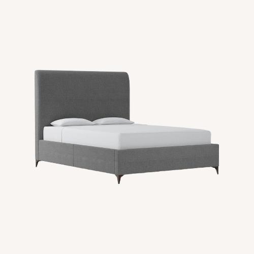 Used Raymour & Flanigan Orion Dark Gray Wood Queen Bed for sale on AptDeco